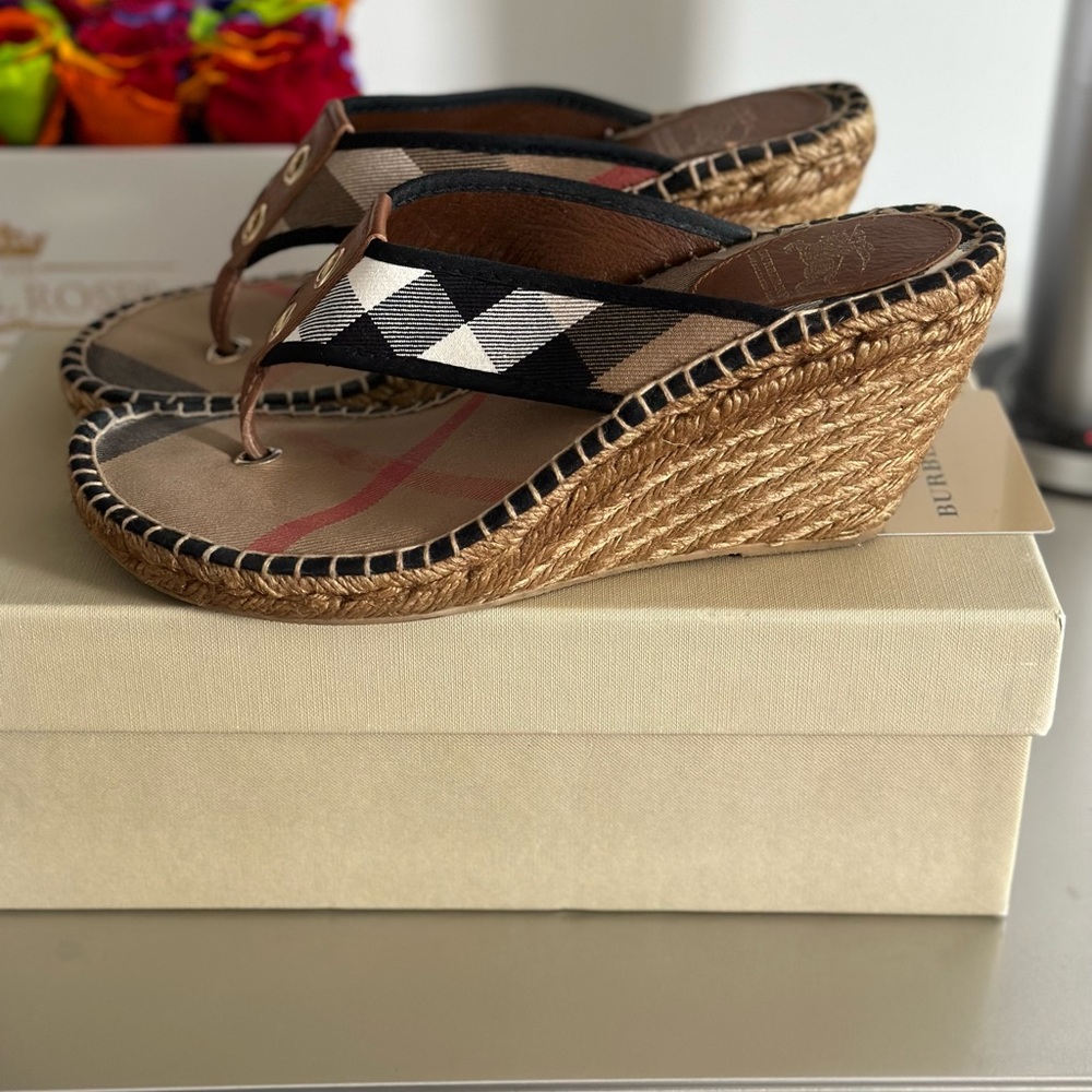 Burberry Thong Wedge Sandal